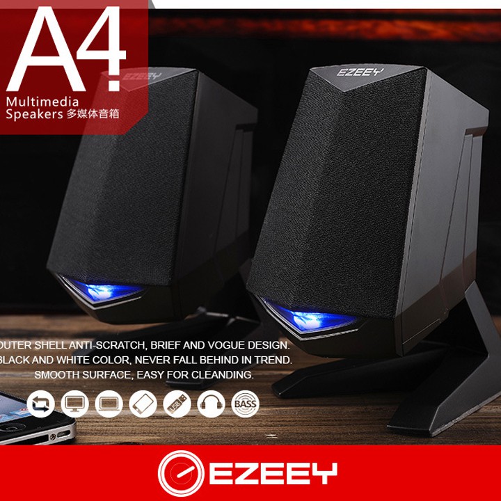 Loa vi tính 2.0 Ezeey A4 Âm thanh hay sử dụng cổng USB nguồn 5V - VL | BigBuy360 - bigbuy360.vn