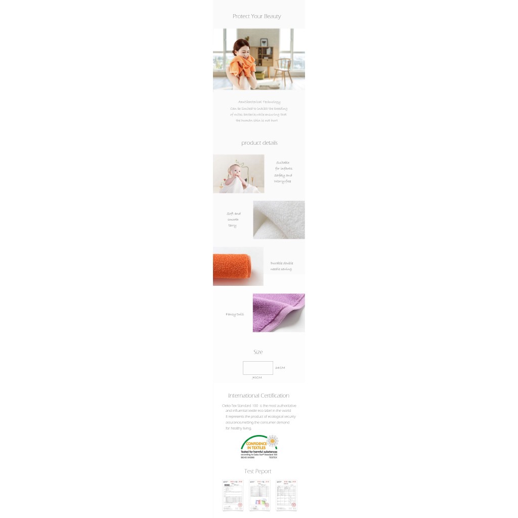 Khăn tắm chống vi khuẩn Xiaomi zsh Polyester 5 màu lựa chọn
