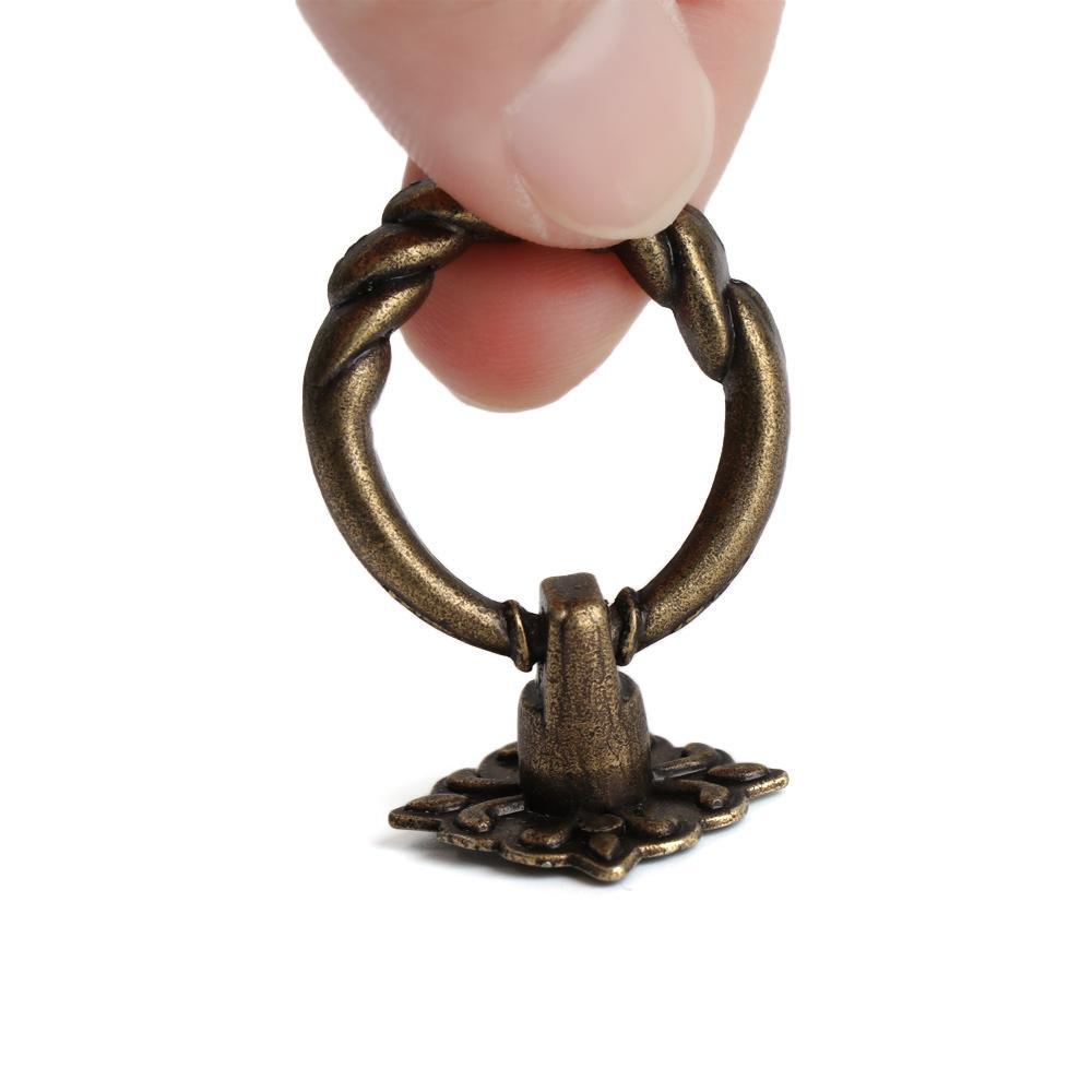 Tay Nắm Cửa Tủ Quần Áo Họa Tiết Vòng Nhẫn Phong Cách Châu Âu Cổ Điển