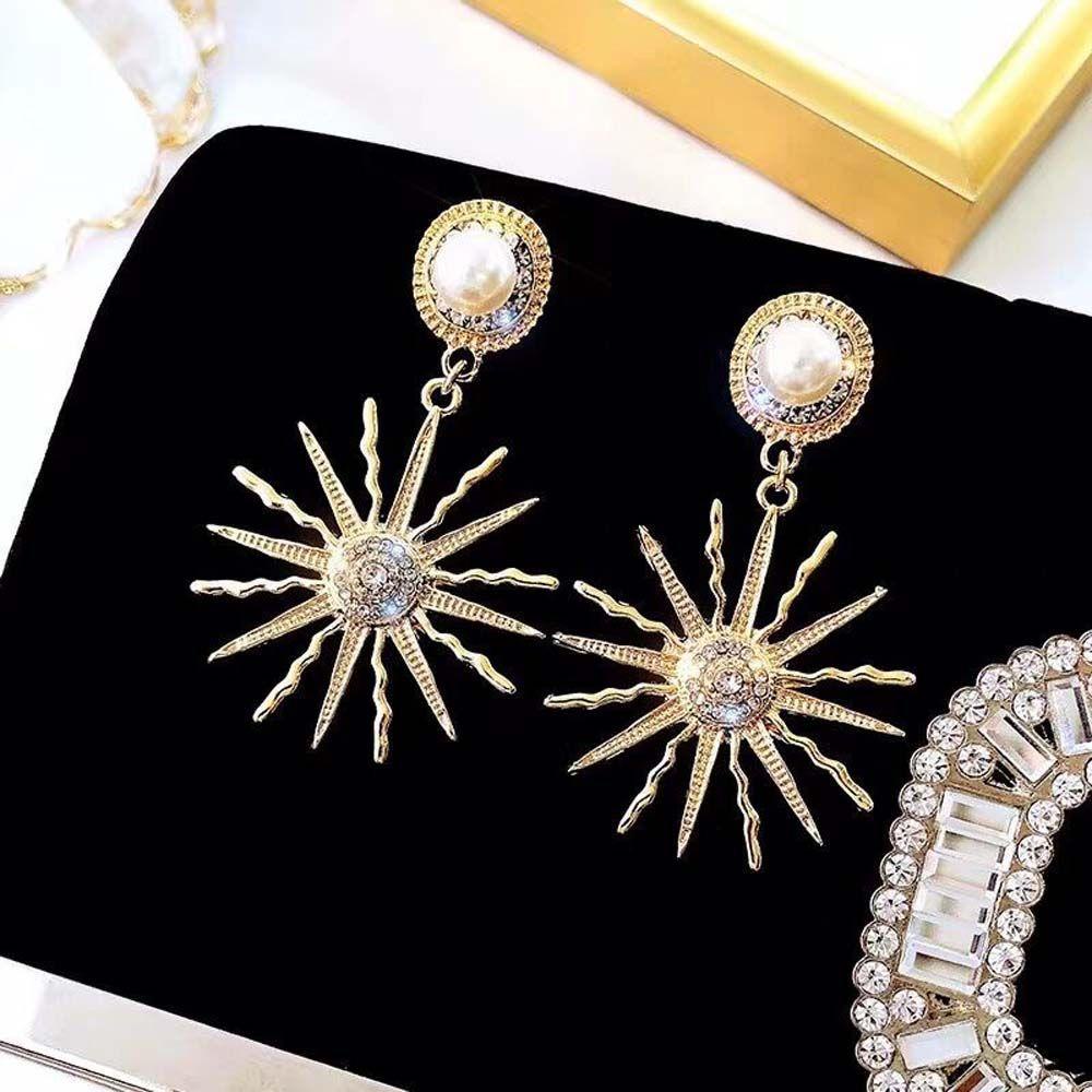 JARRED Bông Tai Hình Hoa Cúc Đính Đá Thời Trang Dành Cho Nữ