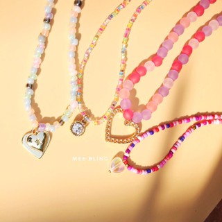 MEE BLING ♡ Vòng cổ hạt nhiều màu đính charm Self Love Necklace
