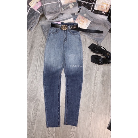 Quần ôm jeans loang co giãn[ ảnh thật]