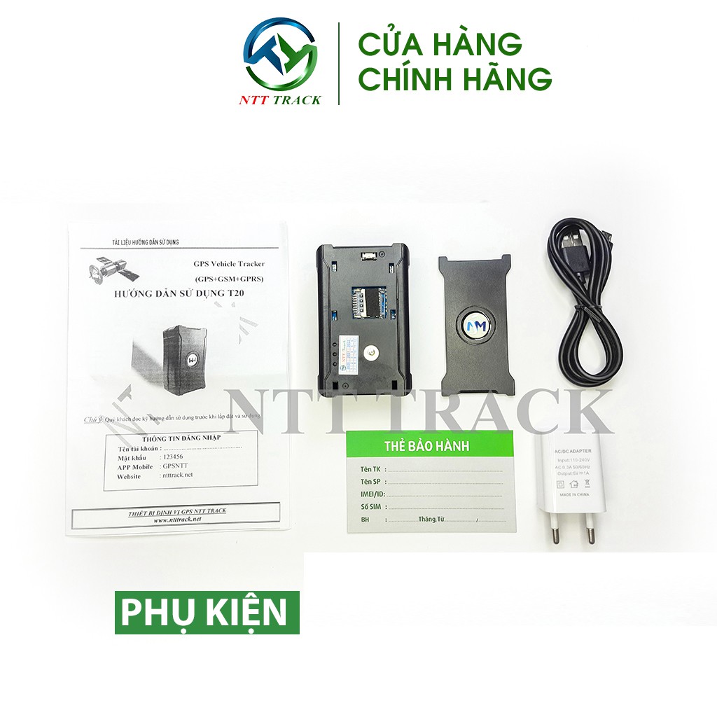 Định vị xe máy ô tô nhỏ gọn chạy bằng pin T20 NTT Track thiết bị không dây