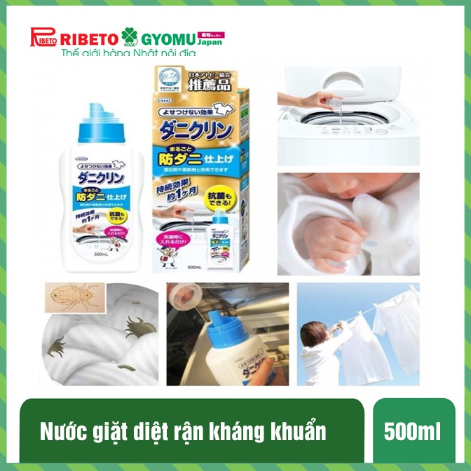Nước giặt diệt rận kháng khuẩn 500ml - UYEKI - hàng nội địa Nhật Bản