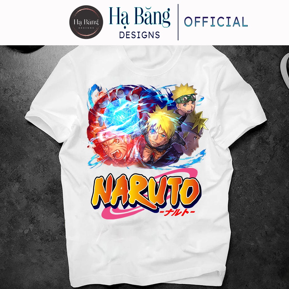 Áo Thun Nam Nữ Hạ Băng Designs Ngắn Tay Cổ Tròn Vải Cotton In Hình Naruto - Album 3