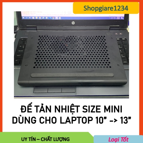 Đế tản nhiệt MINI CP201 BK dùng cho laptop 10&quot; -&gt; 13&quot; siêu mát (hàng chất lượng)