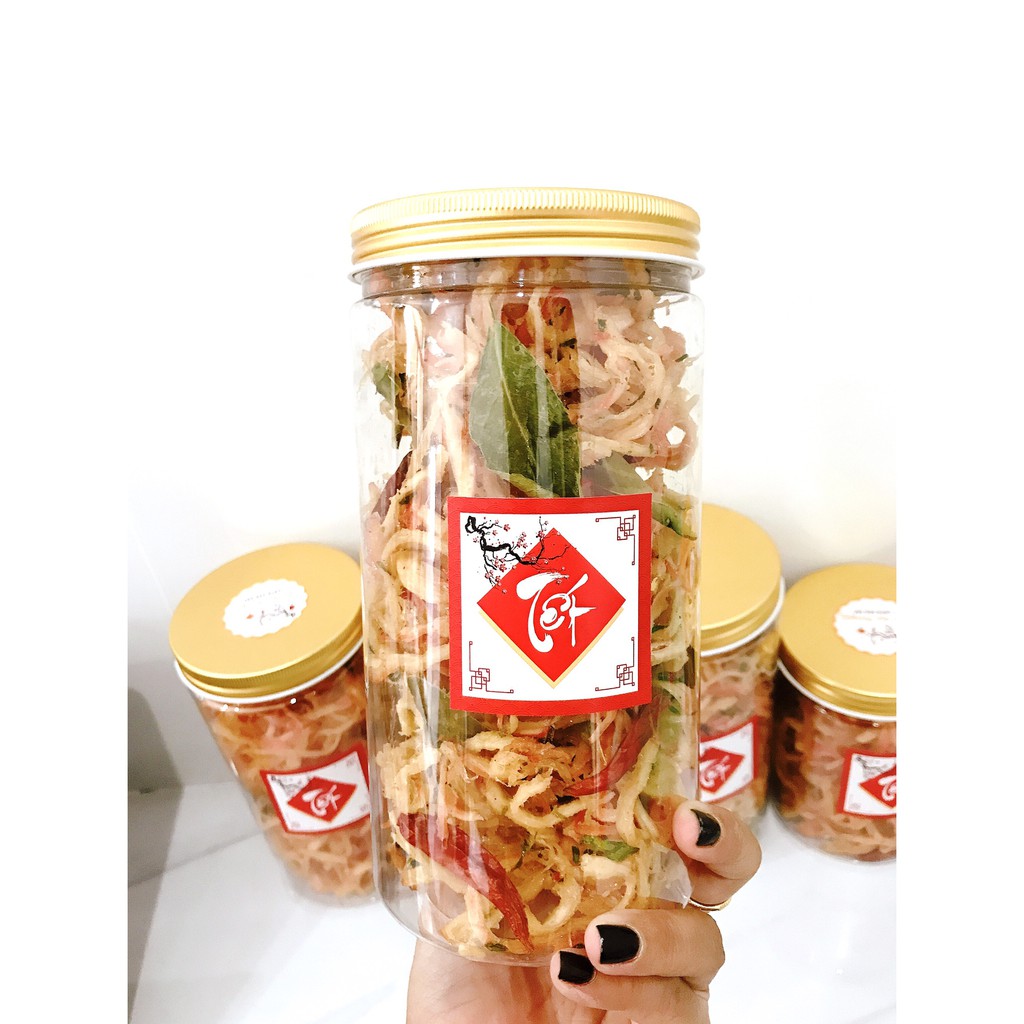 Khô Mực Xé Sợi Tẩm 2 Vị Món Ngon Chuẩn Vị Ngày Tết