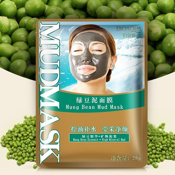 Lẻ 1 miếng Mặt Nạ Bùn Đậu Xanh Bioaqua Mung Bean Mud Mask