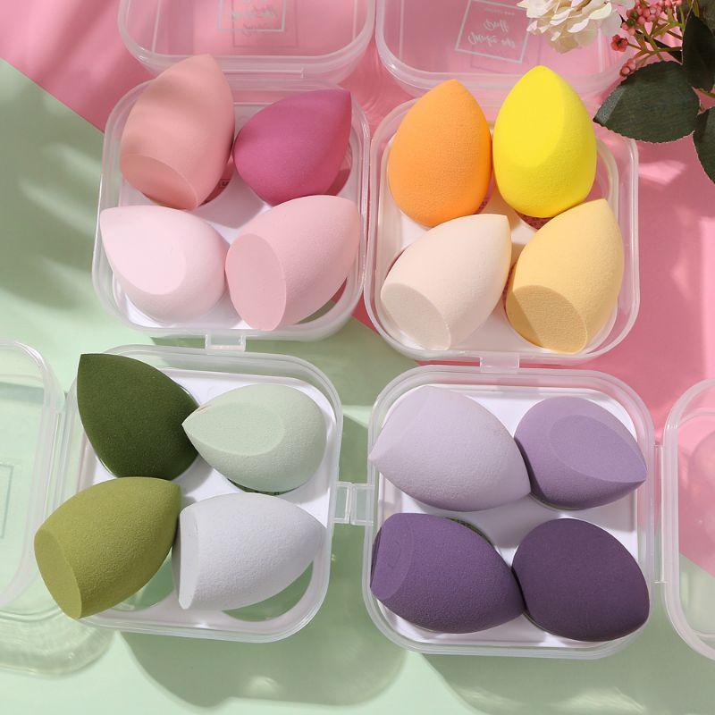 PVN26247 Set 4 Bông Mút Trang Điểm Kèm Hộp Đựng Xinh Xắn T2