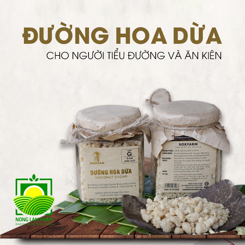 Đường Mật Hoa Dừa Sokfarm - Thực Phẩm Dành Cho Người Tiểu Đường Và Người Ăn Kiên