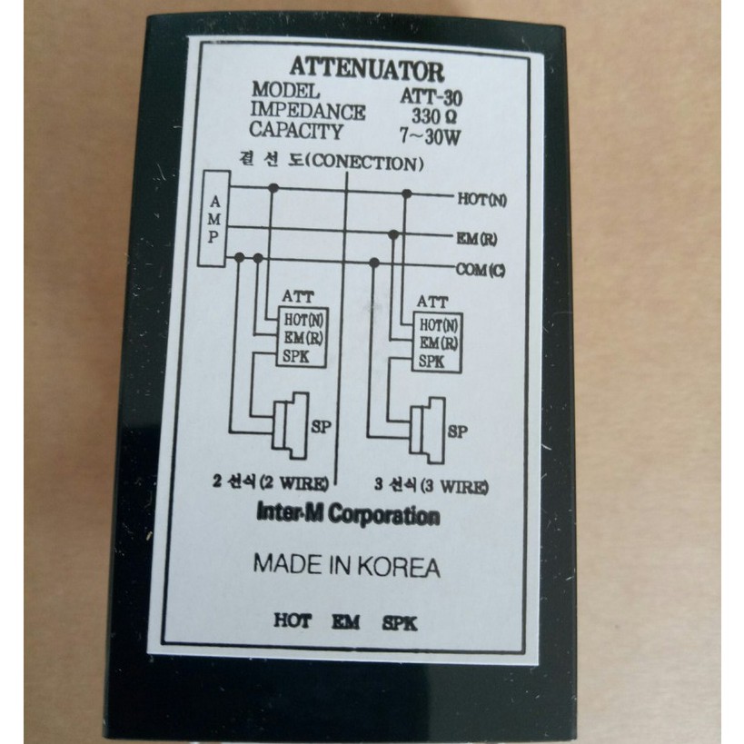 Chiết Áp Loa Inter-M ATT-30 Hàn Quốc