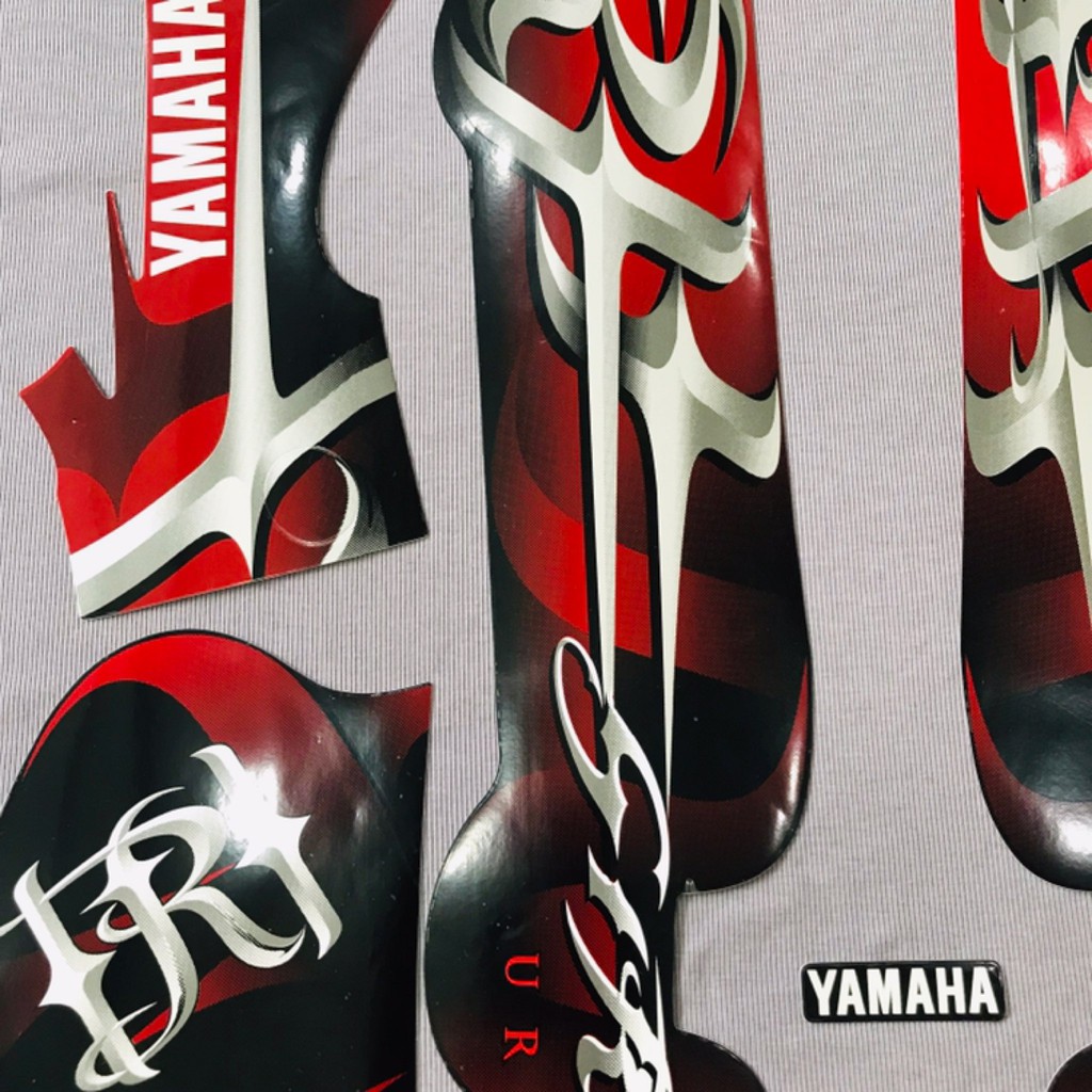 Nguyên bộ tem rời 3 lớp zin thái dán xe máy Yamaha Sirius 2011 màu đỏ đen