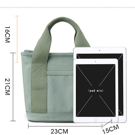 Túi Xách Canvas Nhiều Ngăn Phong Cách Nhật Bản Cho Nữ