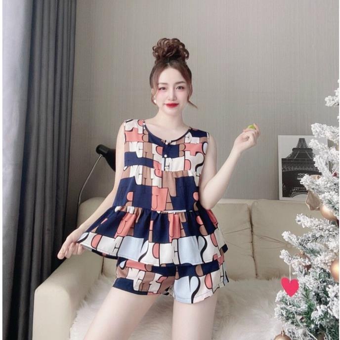 Đồ Bộ Mặc Nhà LATO Bộ Mặc Nhà Lụa Nữ Áo Baby Doll  Bộ Đồ Ngủ Nữ Quần Cọc Ngắn Đẹp Mát Dưới 60kg | BigBuy360 - bigbuy360.vn