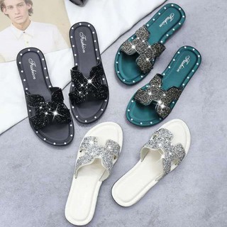 Dép nữ 💖FREESHIP💖 Dép chữ H đính đá hàng Quảng Châu XẢ RẺ NHƯ CHO VÌ RÁCH HỘP
