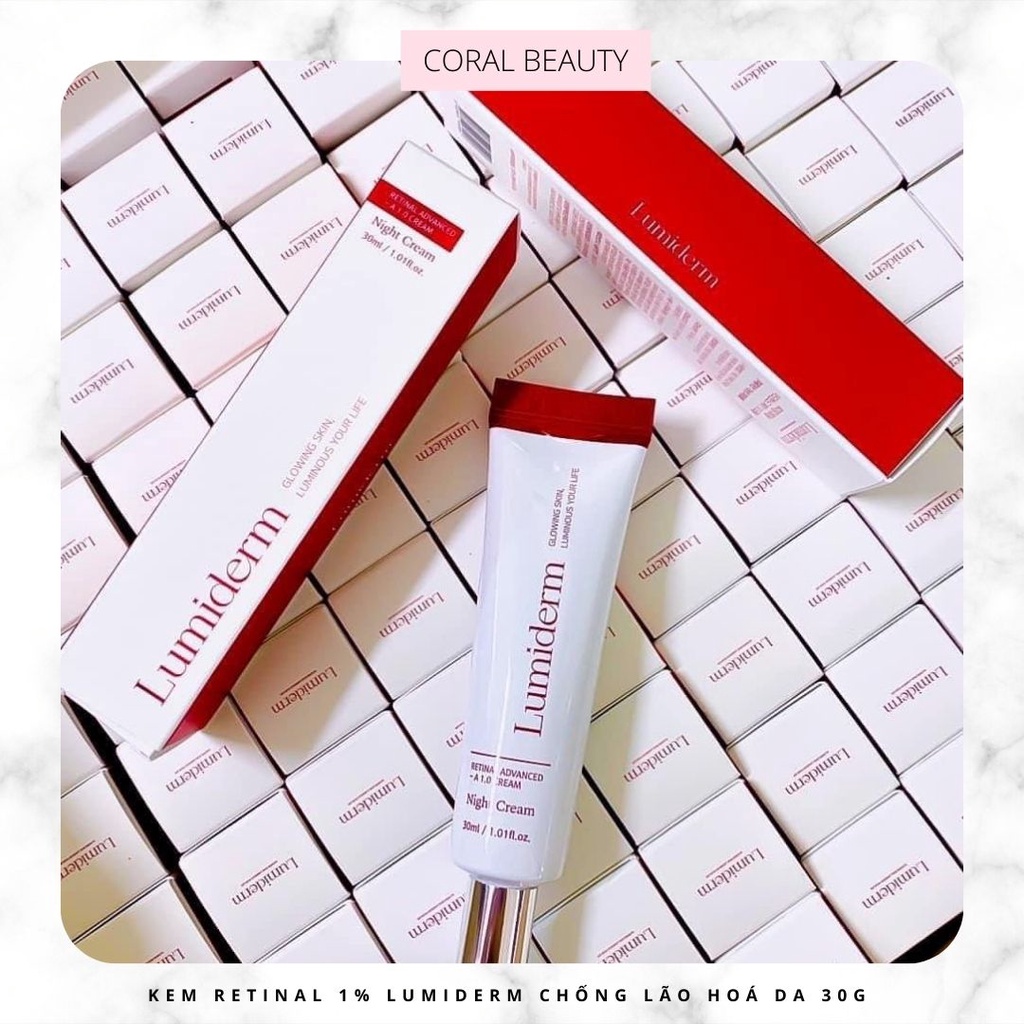 Kem Retinal 1% Lumiderm Retinal Advanced - A 1.0 Cream chống lão hóa Retinal Lumiderm 30g Coral Beauty