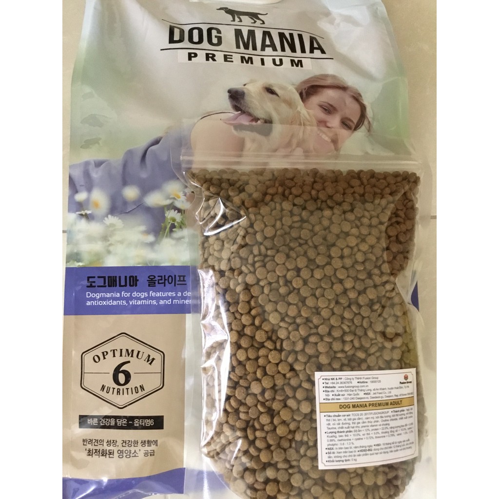 🧧[SALE TẾT] 🧧 [1kg] THỨC ĂN HẠT CHO CHÓ DOG MANIA (HÀN QUỐC) (Thức Ăn Khô, Thức Ăn Hạt, Cám Chó)