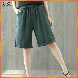 Quần Short Ống Rộng Lưng Thun Cho Nữ