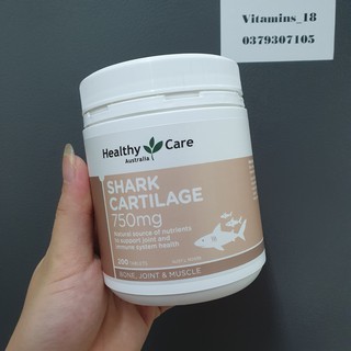 Sụn cá mập Healthy Care Shark Cartilage 750mg của Úc (mẫu mới)
