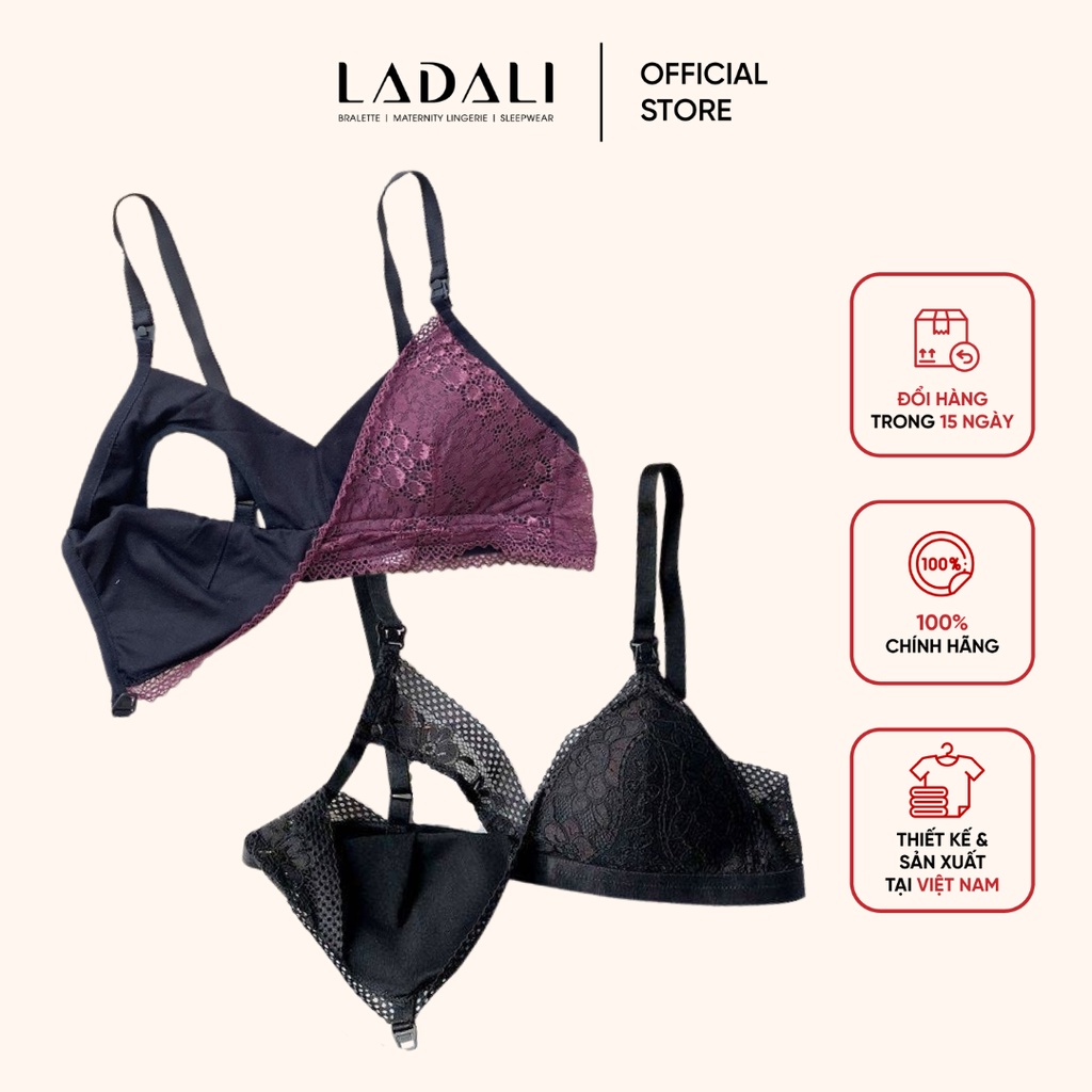 Combo 2 Áo Ngực Cho Con Bú Mẹ Bầu và Sau Sinh Chống Tắc Tia Sữa Và Chảy Xệ Chính Hãng Ladali