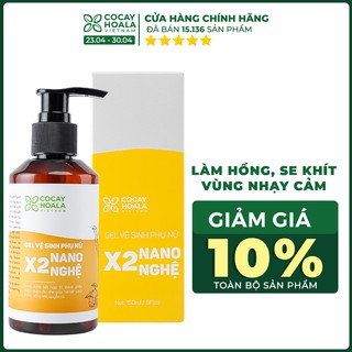 Gel Vệ Sinh Phụ Nữ Cocayhoala Giảm Viêm Ngứa X2 Nano Nghệ 150ml