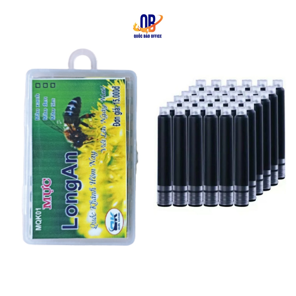 Combo 10 Ống Mực Bút Máy Nhanh Khô Sử Dụng Cho Các Loại Bút Máy Luyện Viết Chữ Hán, Luyện Viết Tiếng Việt-Trung-Nhật-Hàn