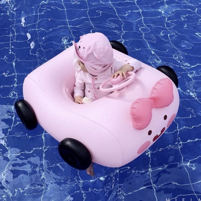 Phao Bơi Xe KaKao Friends Hàn Quốc - Kèm Bơm Chống Lật An Toàn Cho Bé 1-5 Tuổi Có Mái Che - Mẫu Mới Hottrend