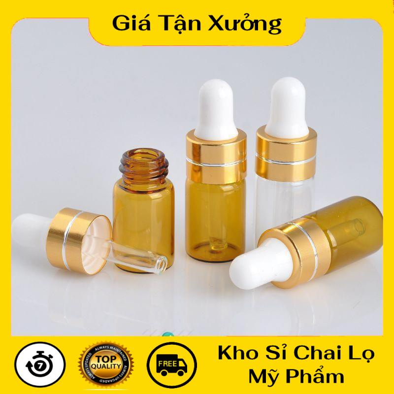 Lọ Chiết Serum ❤ TRÙM SỈ ❤ Lọ chiết tinh dầu mỏng, nước hoa 3ml,5ml,2ml khoen vàng , phụ kiện du lịch