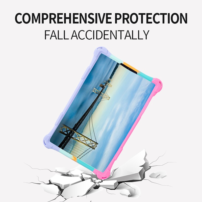 Ốp Máy Tính Bảng Silicon Mềm Có Giá Đỡ Cho Lenovo Tab M10 Plus FHD TB-X606F / M10 HD 2nd Gen TB-X306X
