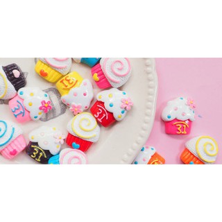 C3 charm bánh cupcake dẹt nguyên liệu làm thủ công handmade nguyên liệu trang trí điện thoại
