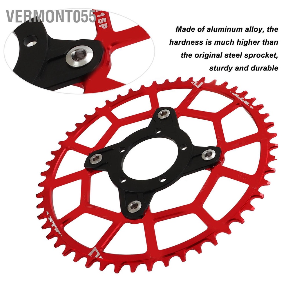 Bộ Chuyển Đổi Dây Xích 52T 104 BCD Bằng Hợp Kim Nhôm Thay Thế Cho Động Cơ Bafang Mid Drive