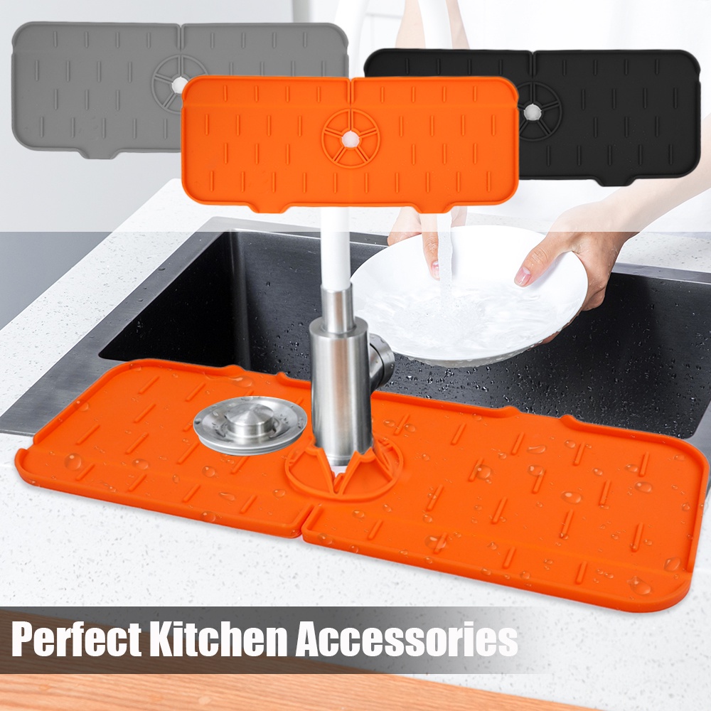 [Mới] Thảm Silicone Lót Vòi Nước Nhà Bếp / Nhà Tắm Bảo Vệ Chống Văng Nước