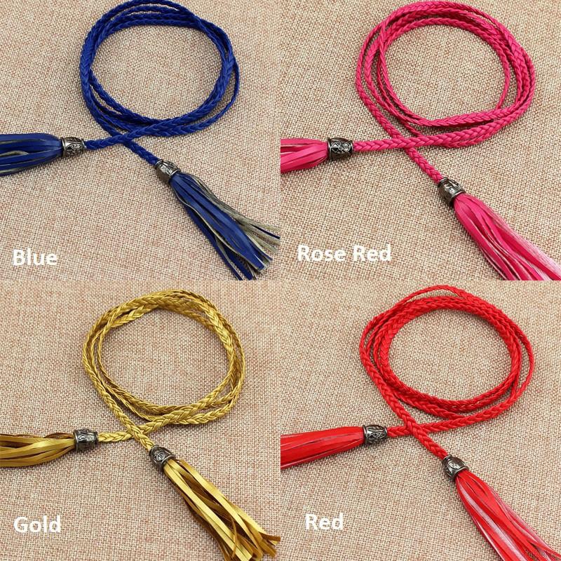 Thắt lưng kiểu dây bện bằng PU cho nữ