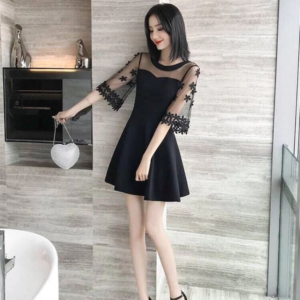 New women's heart dress skinny sexy mesh black girl cool wind skirt