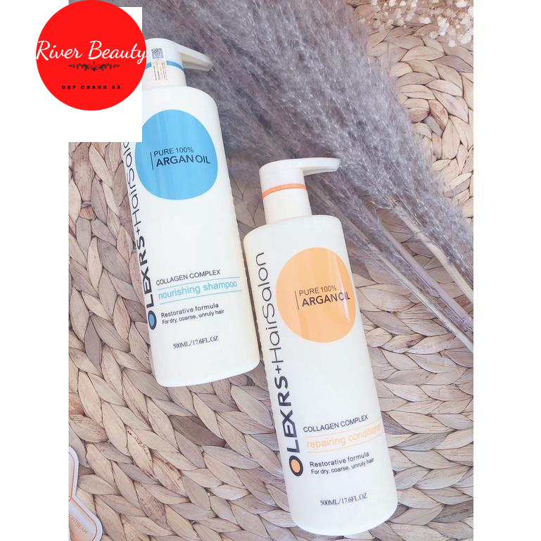 Bộ Gội Xả Olexrs Hair Salon Argan Oil Collagen Complex