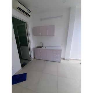 Combo tủ bếp trên dưới nhựa đài loan - 1 bồn rửa - dán gạch men