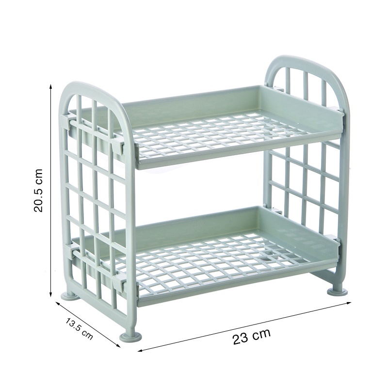 Kệ nhựa để đồ 2 tầng mini lắp ghép dễ dàng