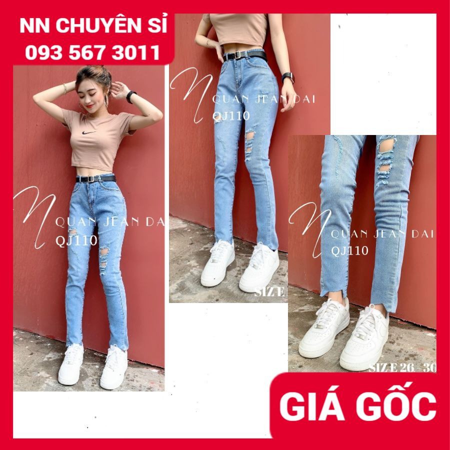 HÀNG ĐẸP⚡QUẦN JEAN NỮ CO GIÃN QJ110 ⚡ QUẦN DÀI NỮ ÔM BODY⚡ QUẦN JEAN DÀI ⚡ QUẦN BÒ CẠP CAO