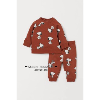 Bộ nỉ HM Snoopy nâu