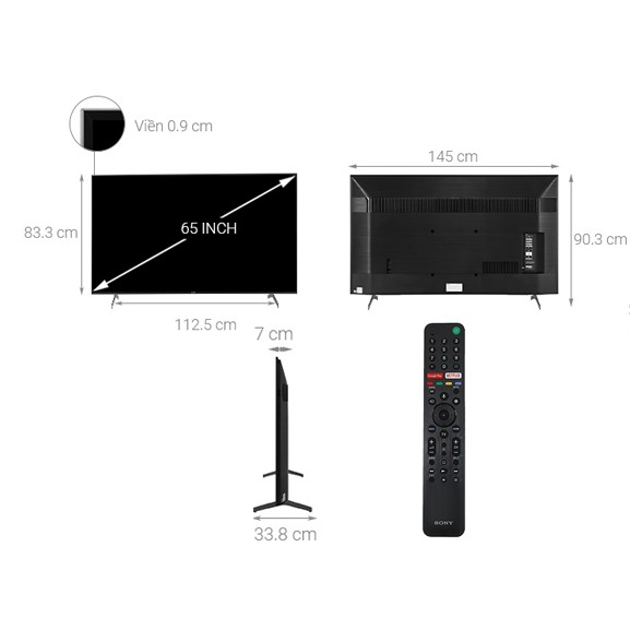 65X9000H/S - MIỄN PHÍ CÔNG LẮP ĐẶT - Android Tivi Sony 4K 65 inch KD-65X9000H/S