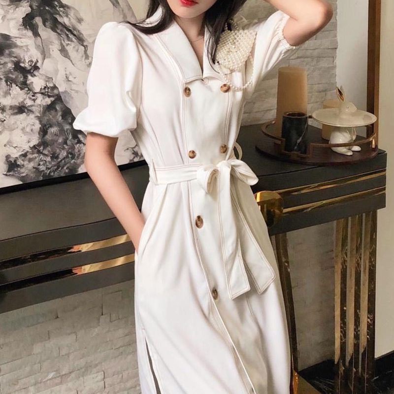 Đầm vest nữ HB thiết kế dây thắt eo sang trọng D058 | BigBuy360 - bigbuy360.vn