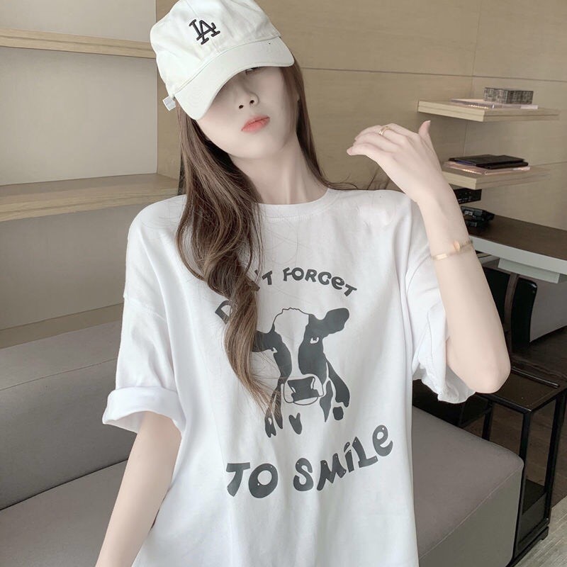 Áo thun nữ, áo form rộng dễ thương chất vải mềm mịn thoáng mát XONXEN SHOP freesize mã 01