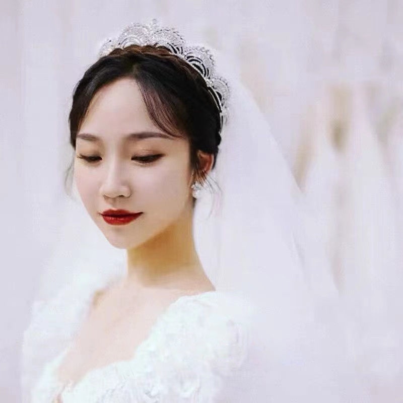 Vương Miện Đội Đầu Đính Đá Pha Lê Sang Trọng Thời Trang Năm Kỷ 2021 Cho Cô Dâu