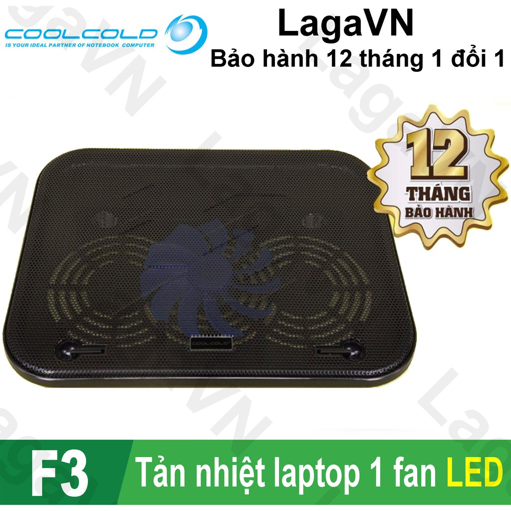 [Freeship toàn quốc từ 50k] Đế tản nhiệt laptop COOLCOLD F3 (Đen)