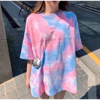 [Unisex] Áo thun loang tay lỡ dáng rộng in chữ Don’t give up - 4 màu