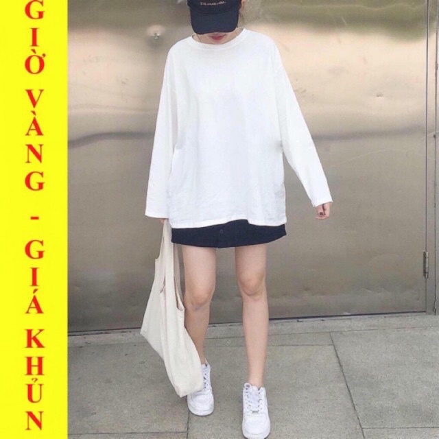 ÁO THUN Nam &amp; nữ TAY DÀI FORM RỘNG | Áo oversize - AK0031 | bear.story