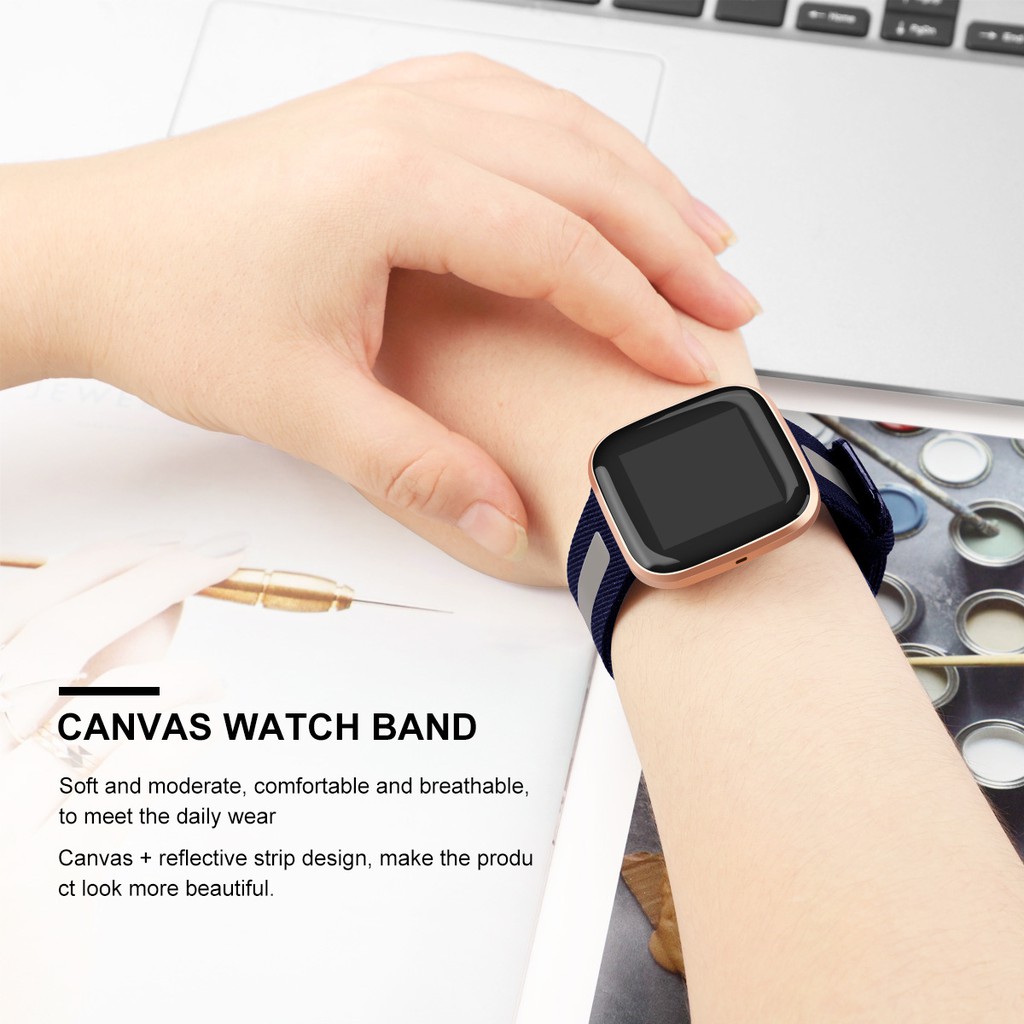 Dây Đeo Bằng Vải Dù Cho Đồng Hồ Thông Minh Fitbit Versa 1 / 2