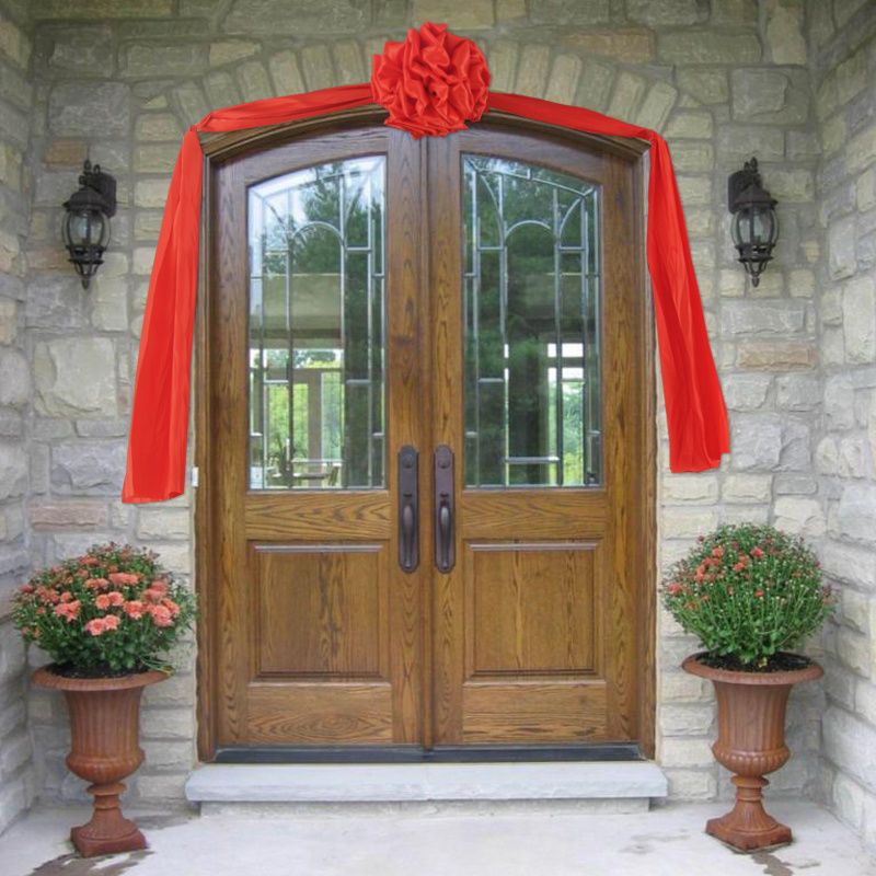 A-LIFE Quả Bóng Treo Cửa Bằng Vải Lụa Màu Đỏ Hoa Cẩm Tú Cầu Lớn Trang Trí Nhà Cửa Tiệc Cưới Mới