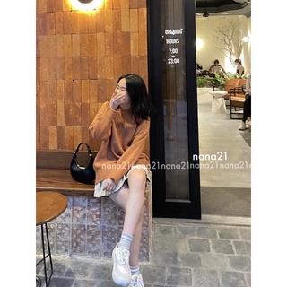 Áo len trơn cổ tròn