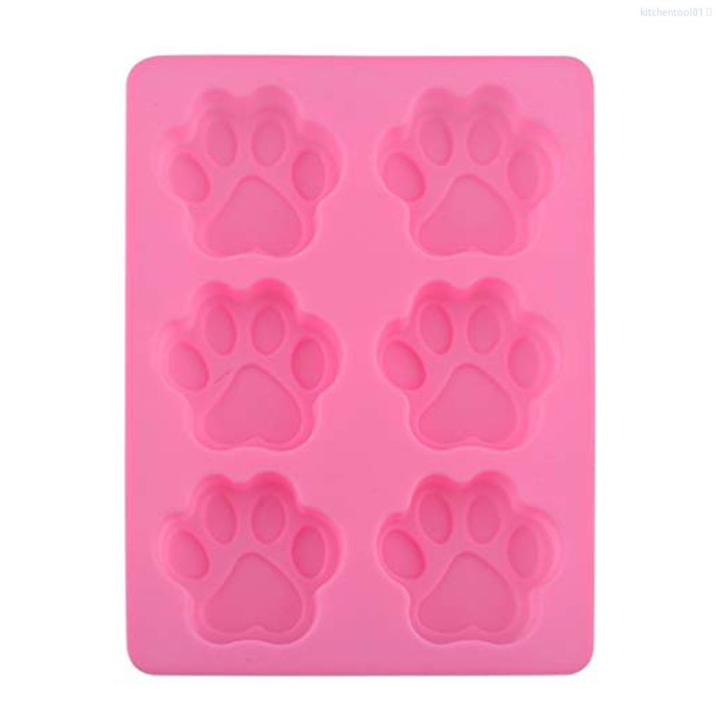 Khuôn Silicone Làm Bánh 6 Ngăn Hình Dấu Chân Hoạt Hình Tiện Dụng Cho Nhà Bếptool01